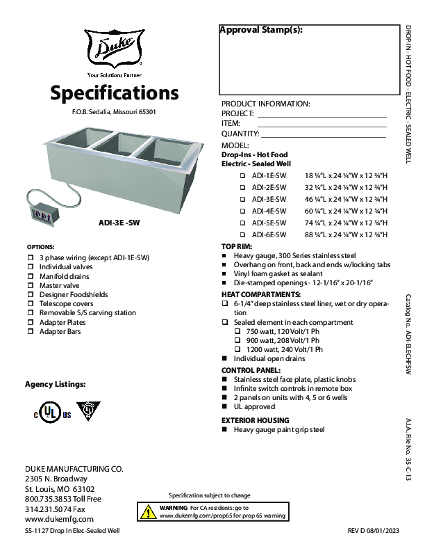 Cutsheet