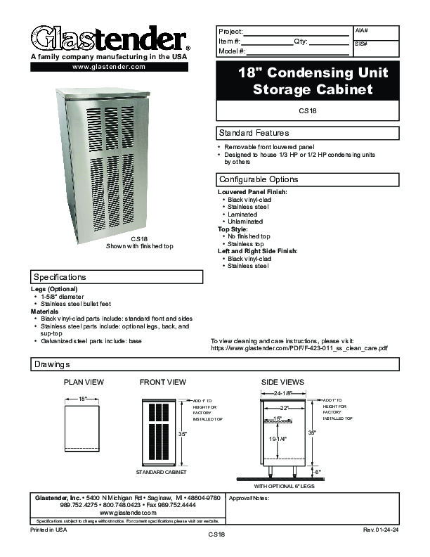 Cutsheet