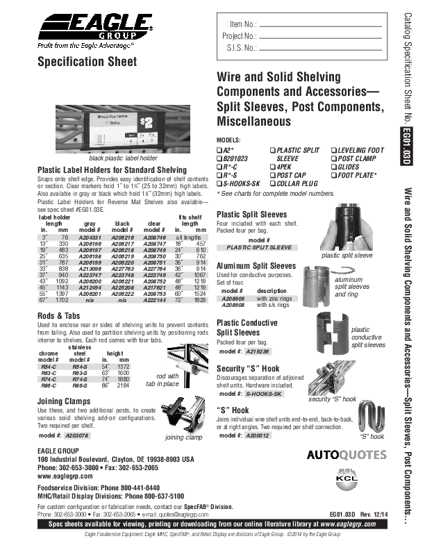 Cutsheet