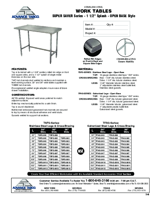 Cutsheet