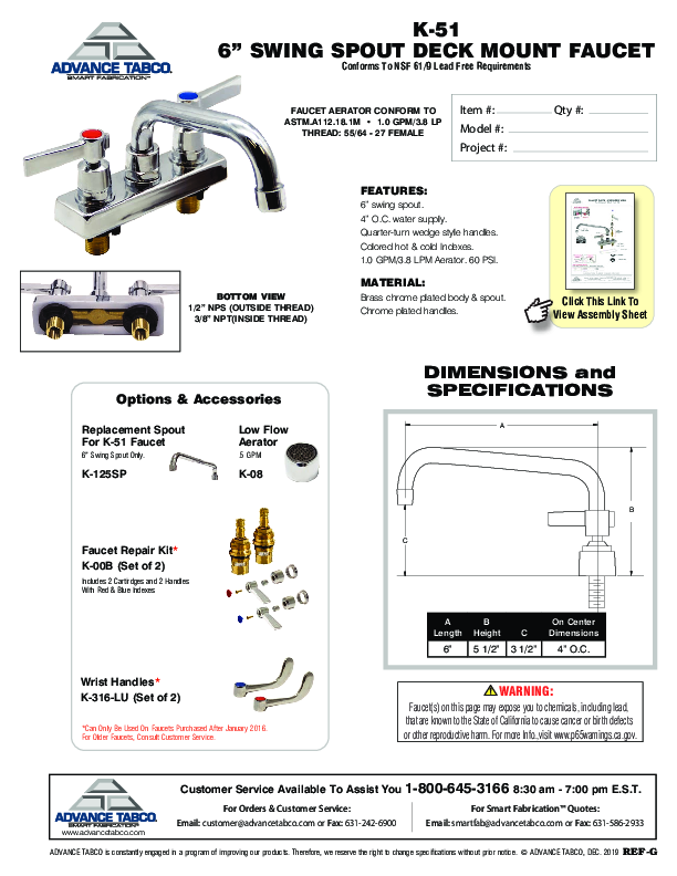 Cutsheet