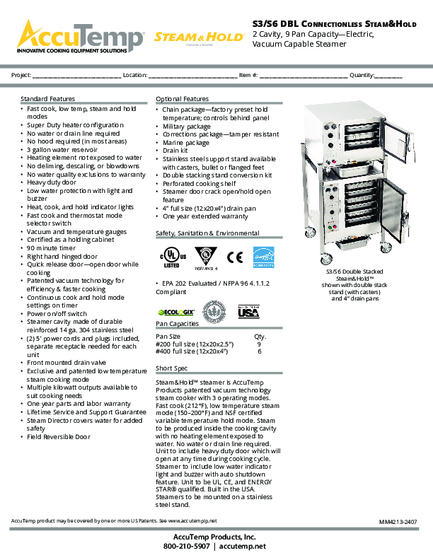 Cutsheet