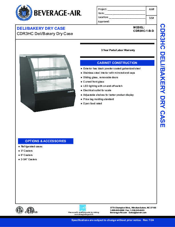 Cutsheet