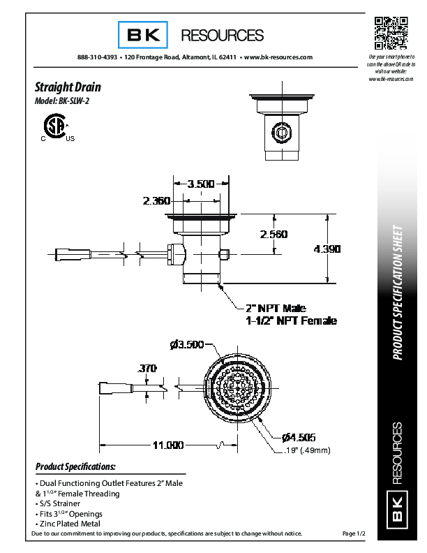 Cutsheet