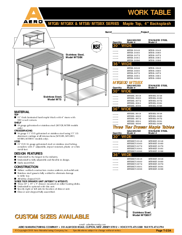 Cutsheet