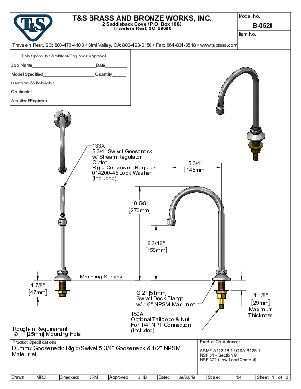 Cutsheet