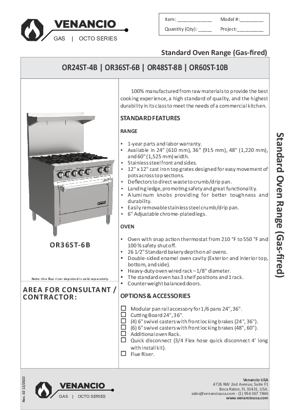 Cutsheet