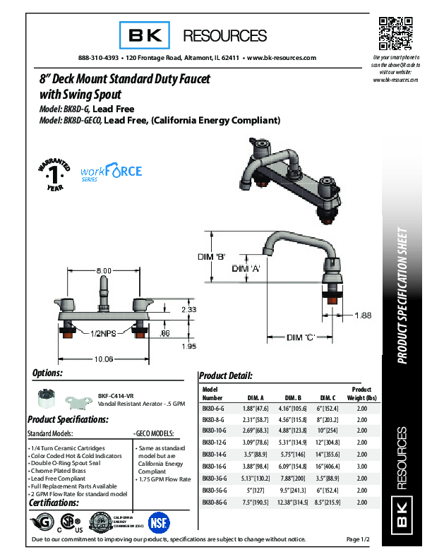 Cutsheet