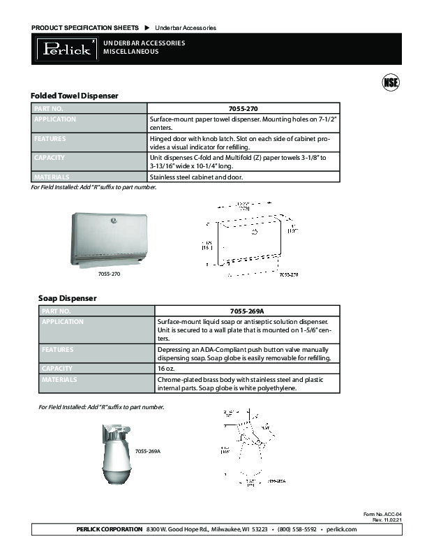 Cutsheet