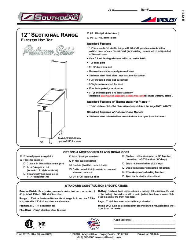 Cutsheet