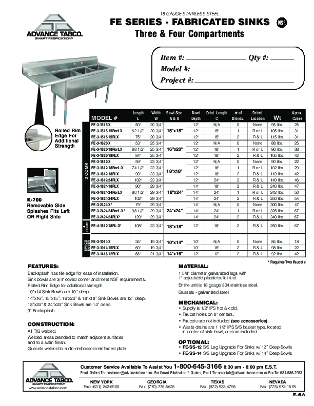 Cutsheet