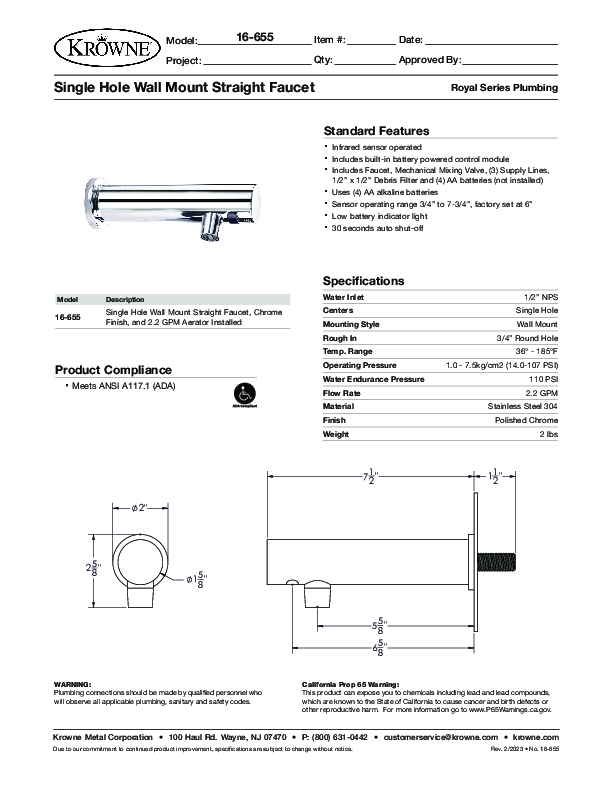 Cutsheet