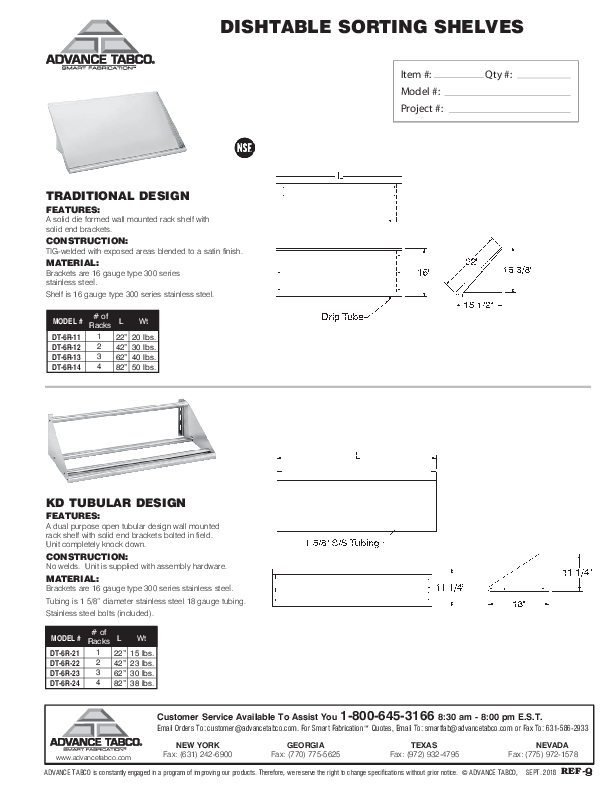 Cutsheet