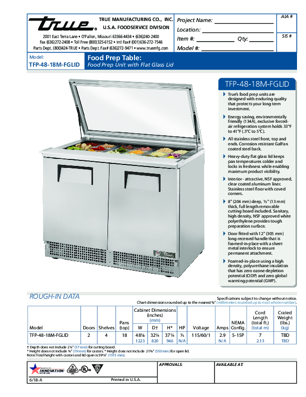 Cutsheet