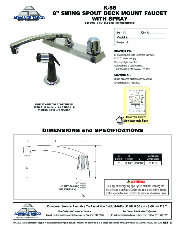 Cutsheet