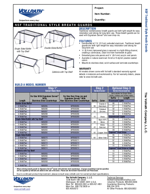 Cutsheet