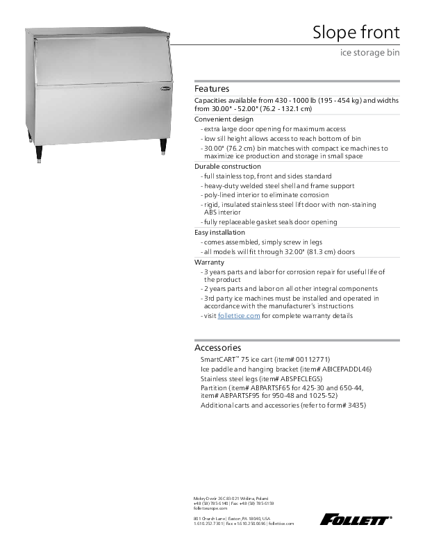 Cutsheet