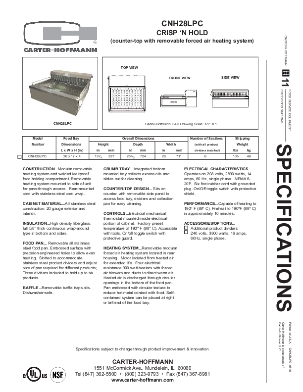 Cutsheet