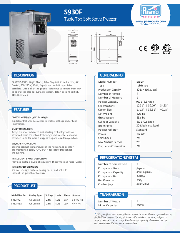 Cutsheet