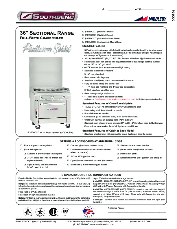 Cutsheet