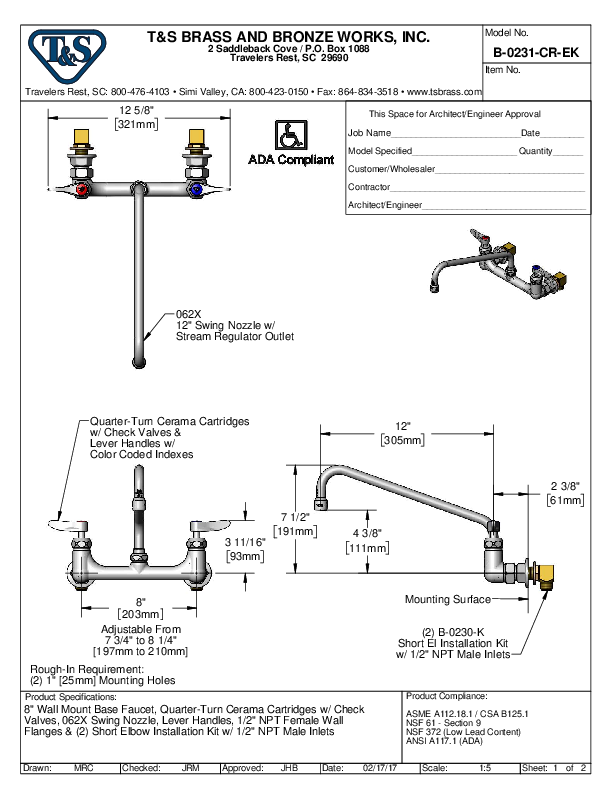 Cutsheet