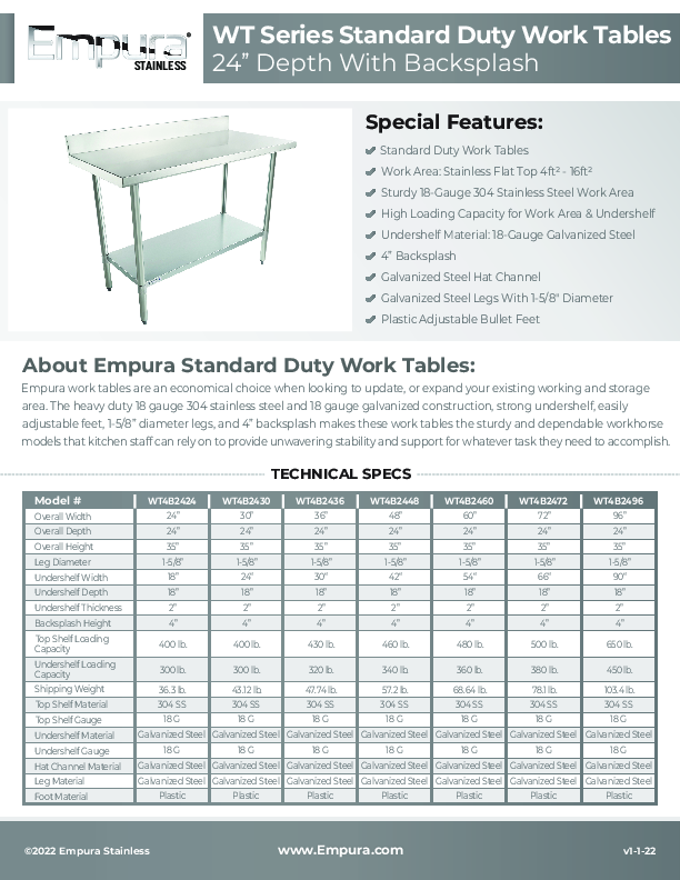 Cutsheet