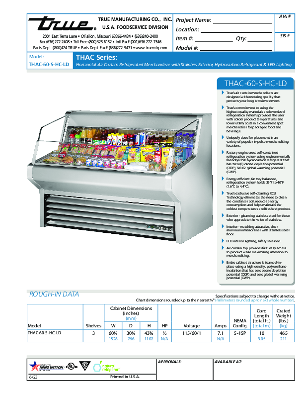 Cutsheet