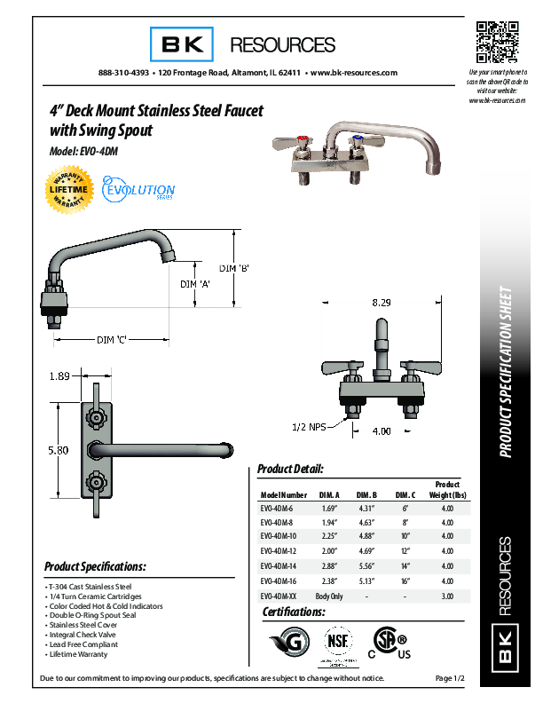 Cutsheet