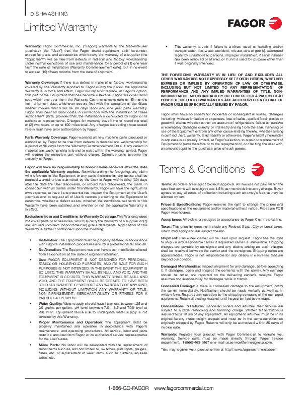 Warranty Sheet