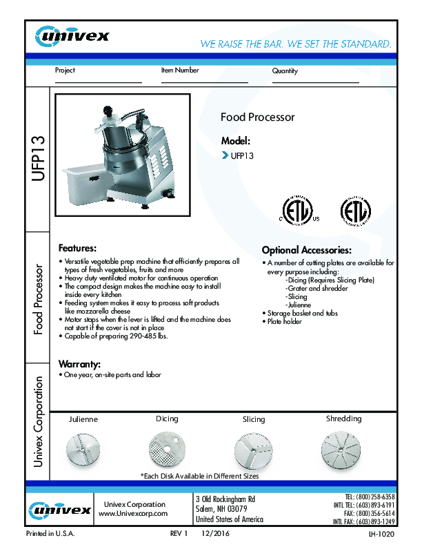 Cutsheet