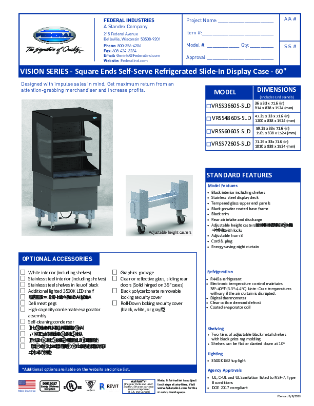 Cutsheet