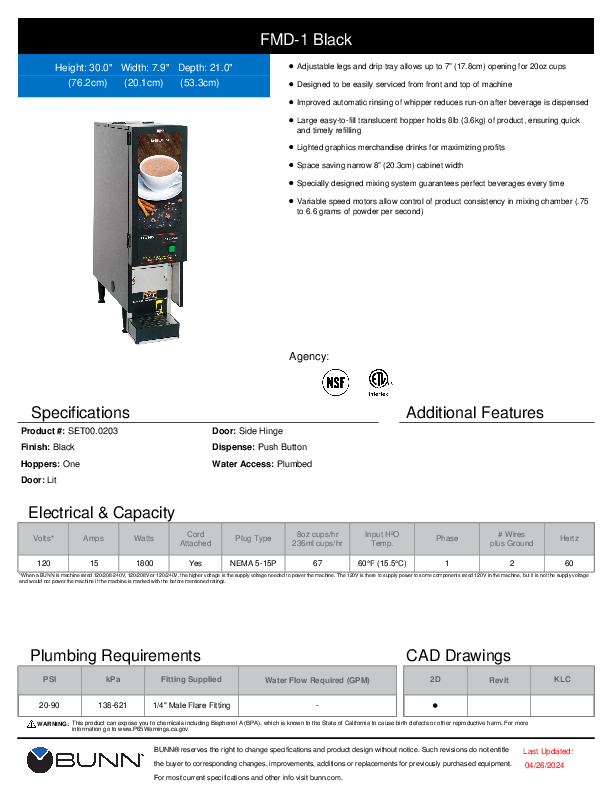 Cutsheet