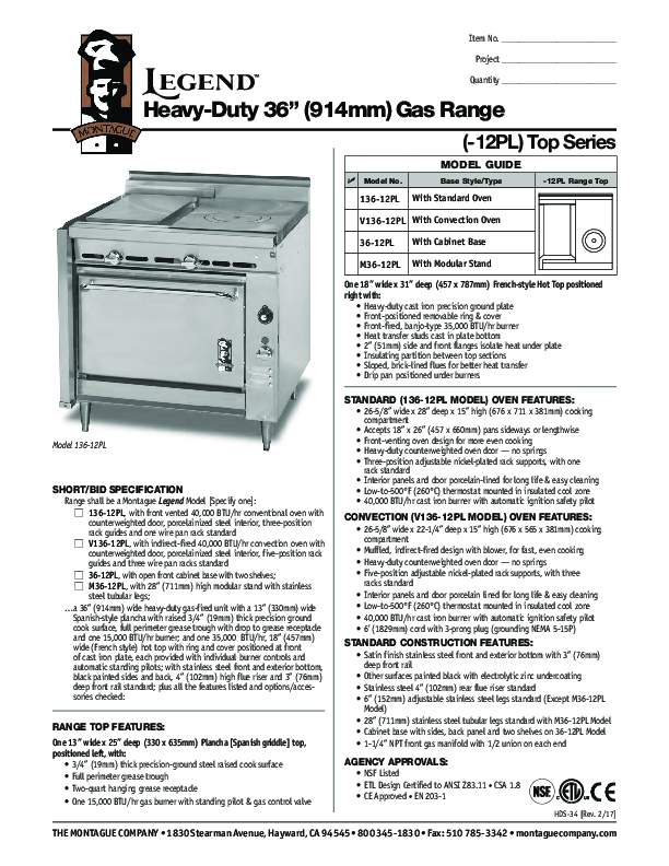 Cutsheet