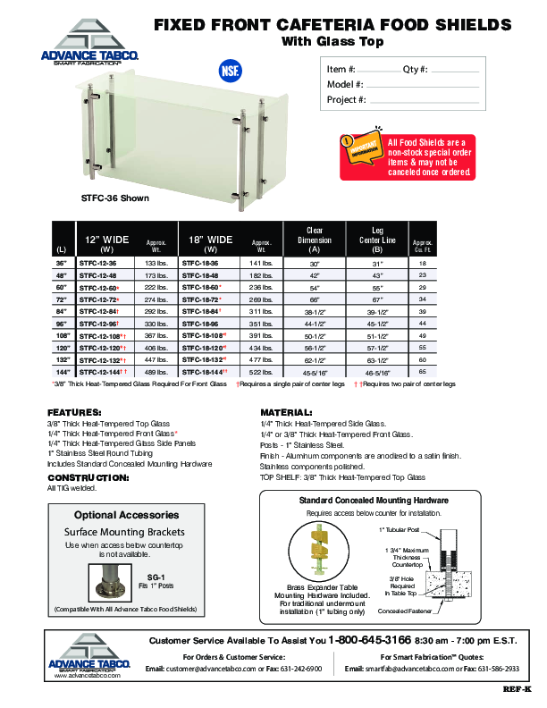 Cutsheet