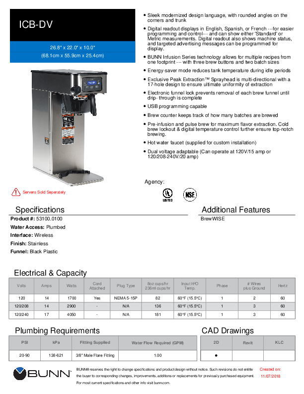 Cutsheet