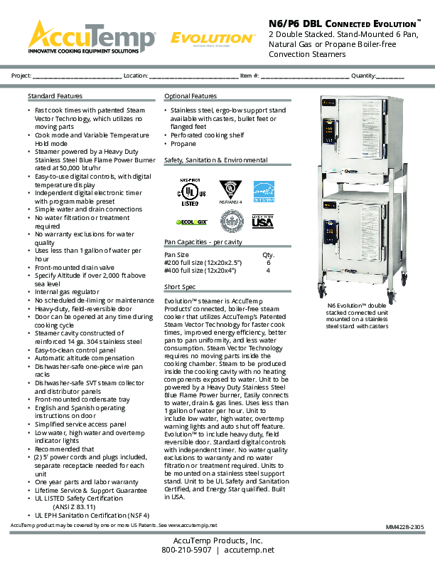 Cutsheet