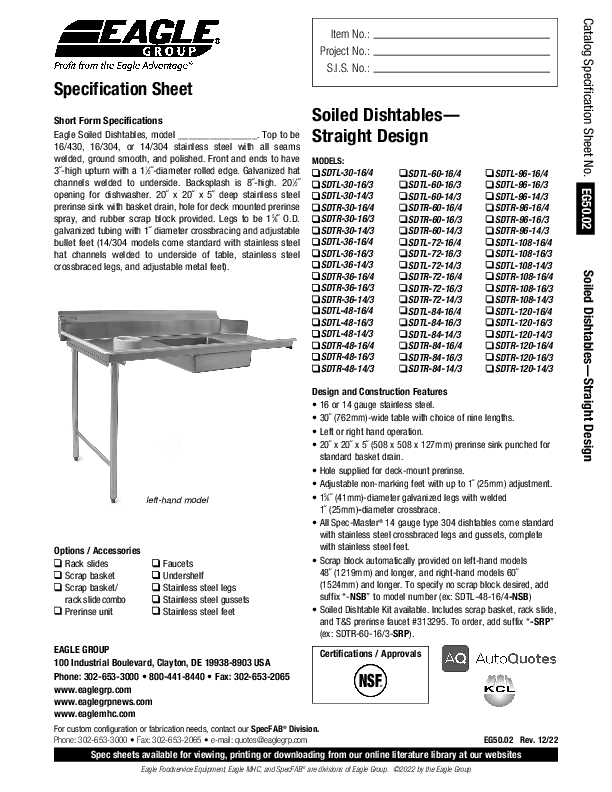 Cutsheet