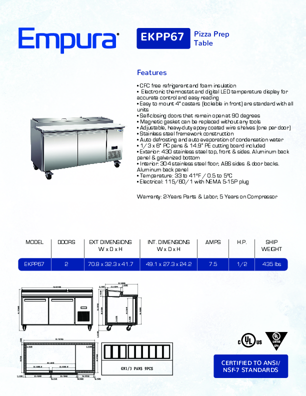 Cutsheet