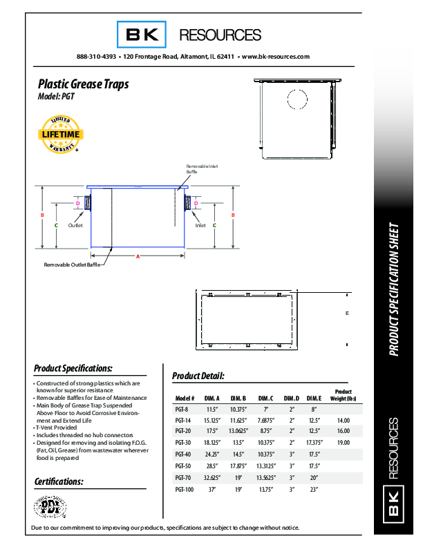 Cutsheet