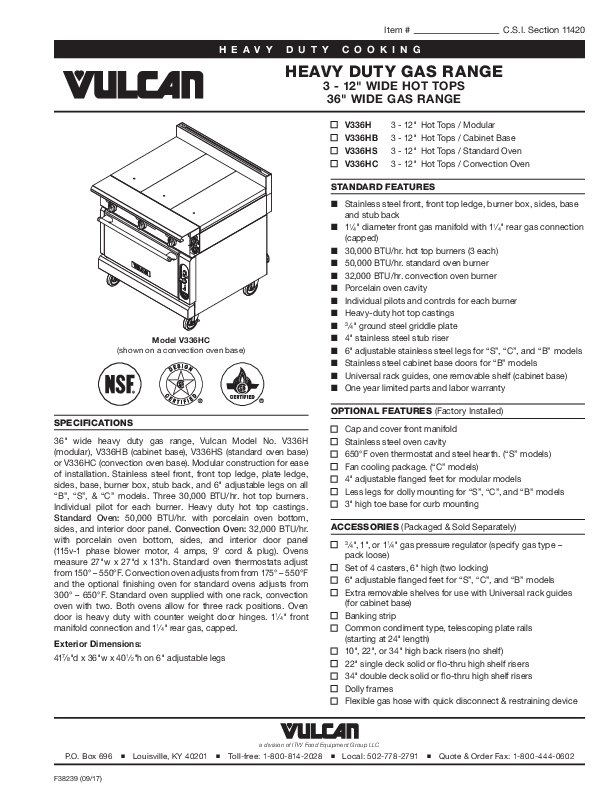 Cutsheet