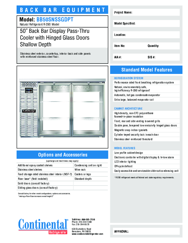 Cutsheet