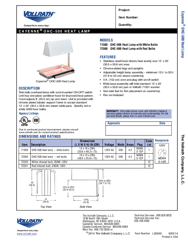 Cutsheet