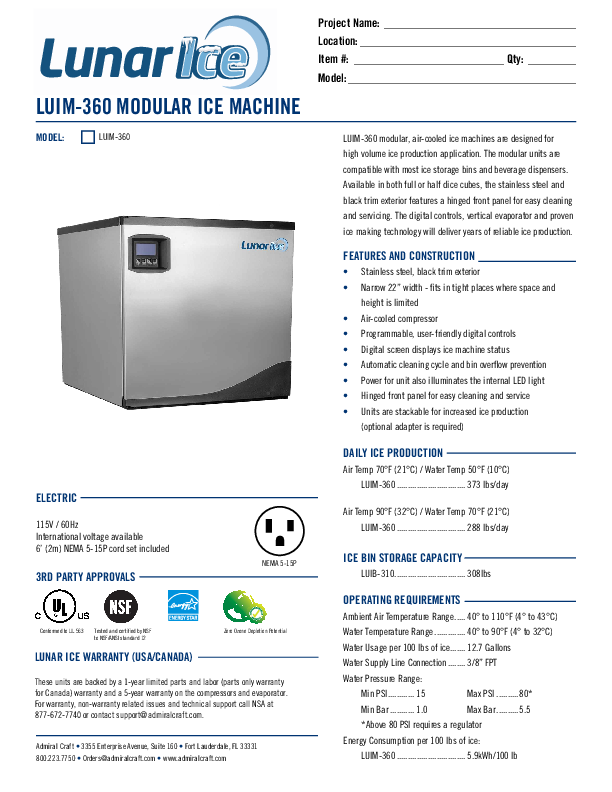 Cutsheet