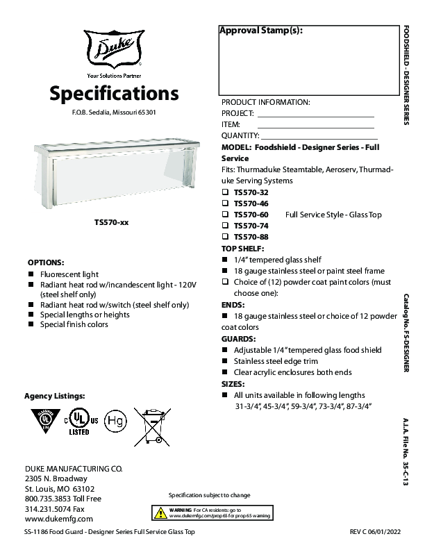 Cutsheet