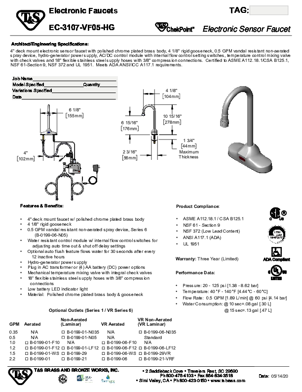 Cutsheet