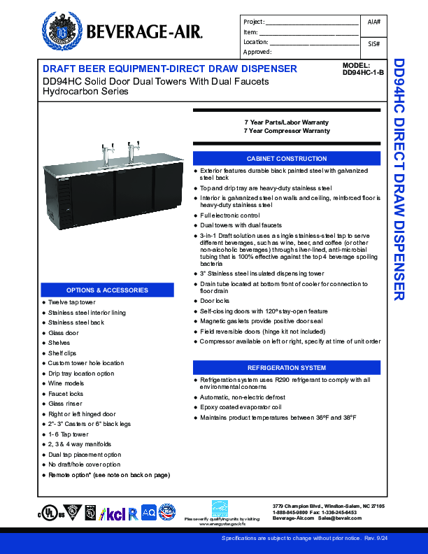 Cutsheet