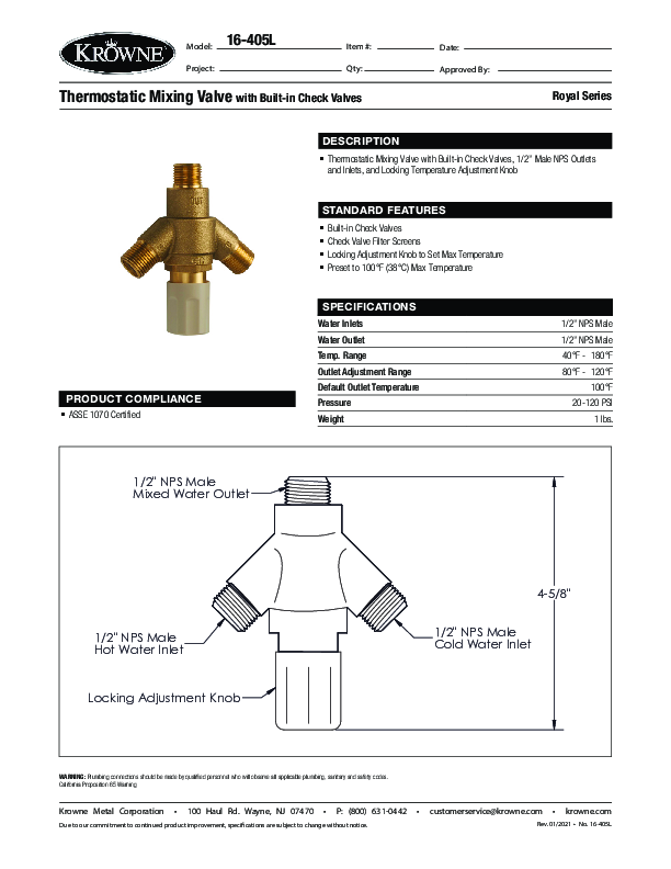 Cutsheet