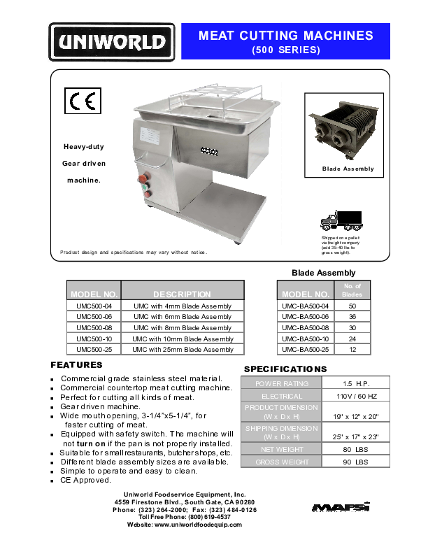 Cutsheet