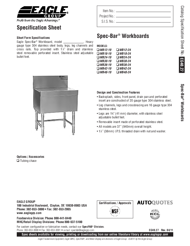 Cutsheet