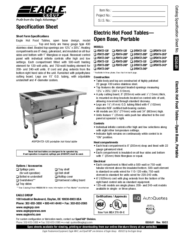 Cutsheet